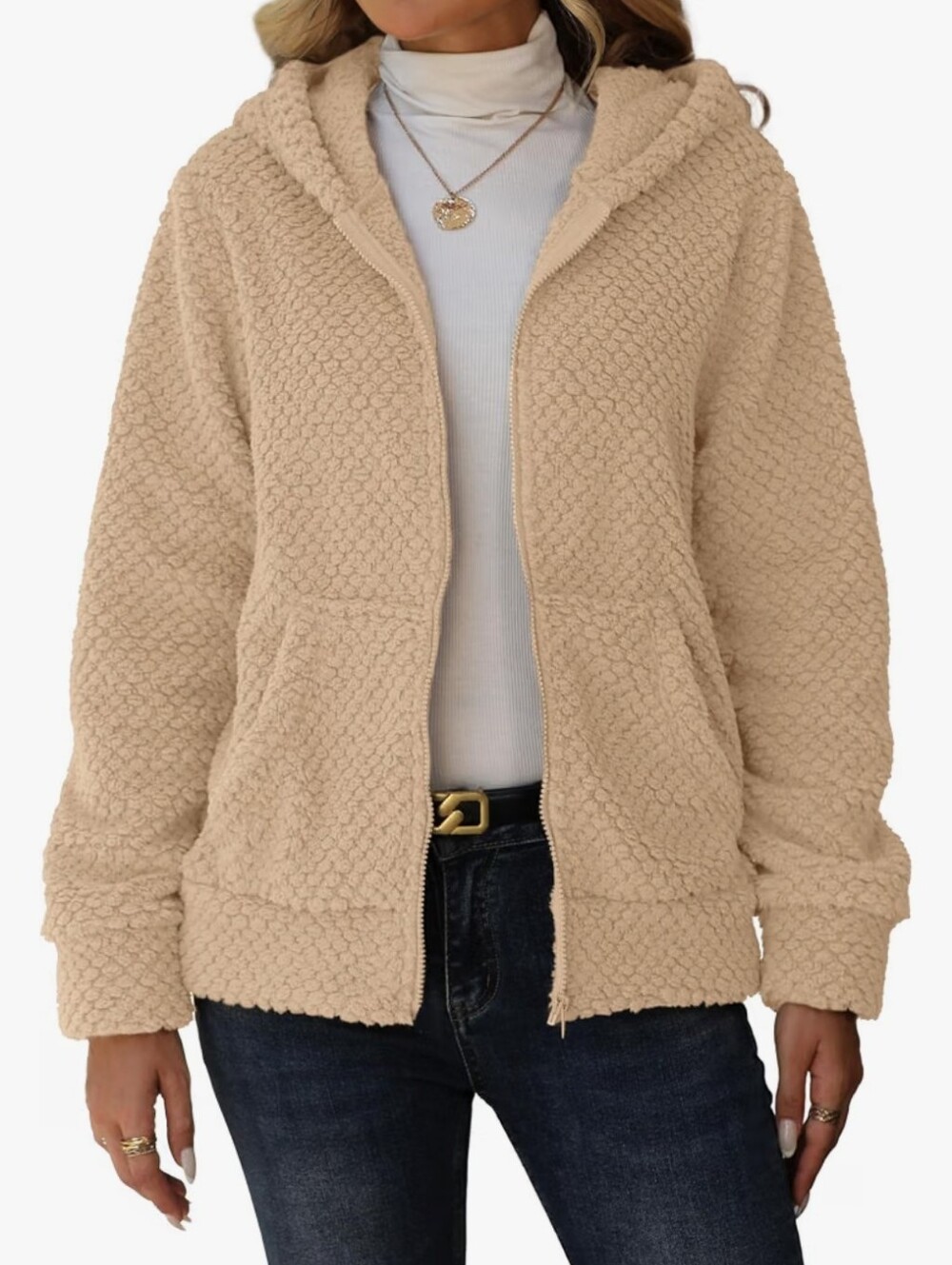Fleece Jacket Long Sleeve Casual Cardigan